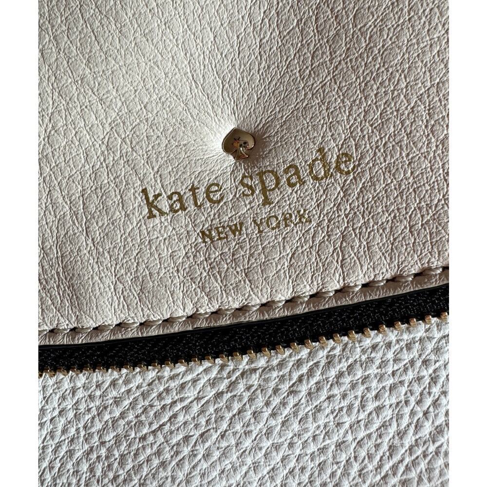 KATE SPADE Colorblock Leather Crossbody Zippered Purse Bag Satchel - Picture 7 of 8